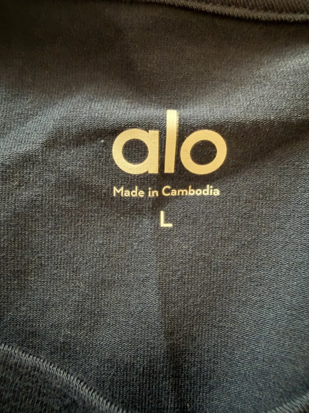 Alo Navy Sleeveless Muscle Tank